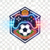 6686体育官方网站Logo - 橙色与深蓝色交织的体育品牌标识